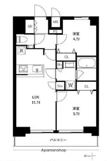 アーバンパーク浅草Ⅱ【10階】の間取り