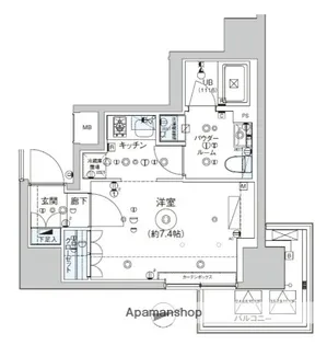 ドムス・スタイル浅草【12階】の間取り