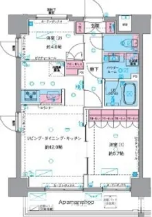 ジェノヴィア浅草Ⅵスカイガーデン【10階】の間取り