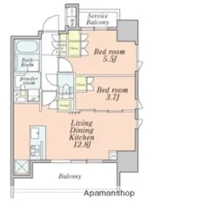クレストコート本所吾妻橋【7階】の間取り
