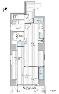アスブルーム奥浅草【1階】の間取り