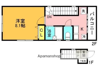 東京都荒川区町屋3丁目【アパート】の間取り