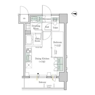ワンルーフレジデンス錦糸町【5階】の間取り