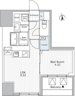 ウィステリア エス 上野【3階】の間取り