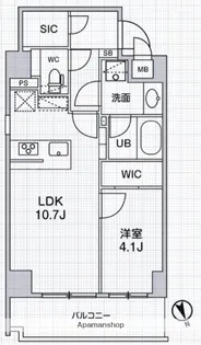 シーズンフラッツ本所吾妻橋【7階】の間取り