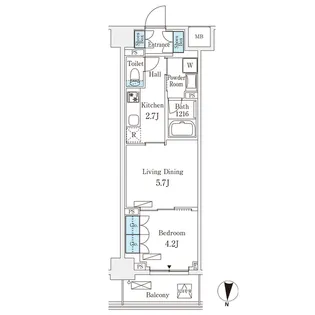 フロンティアレジデンス錦糸公園【2階】の間取り
