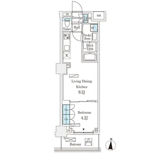 フロンティアレジデンス錦糸公園【4階】の間取り
