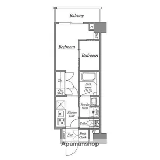 東京都江東区亀戸5丁目【マンション】の間取り