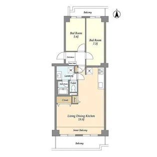 コンフォリア竹ノ塚イースト【6階】の間取り