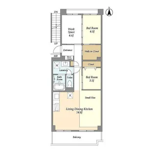 コンフォリア竹ノ塚イースト【1階】の間取り