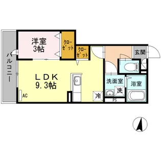 ジーヴォ ソレイユ【2階】の間取り