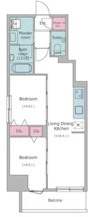 ドゥーエ入谷Ⅰ【11階】の間取り