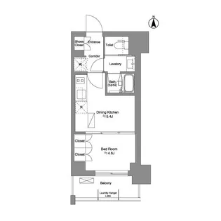 BRILLIA IST 新御徒町【5階】の間取り