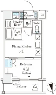 クラリティア浅草【10階】の間取り