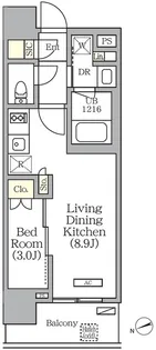 グランエール西日暮里【7階】の間取り