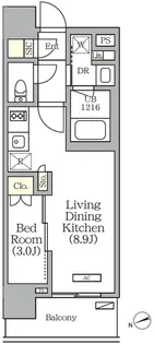 グランエール西日暮里【8階】の間取り