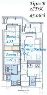 東京都江東区大島8丁目【マンション】の間取り