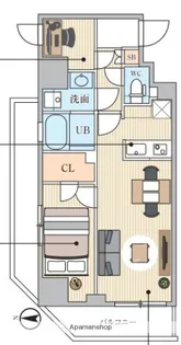 東京都江東区毛利1丁目【マンション】の間取り