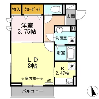サニーヒルズ立花【3階】の間取り