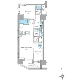 ルフォンプログレ上野稲荷町【14階】の間取り