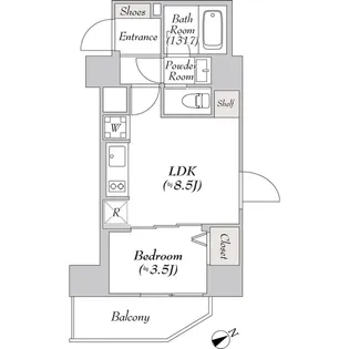 リテラス浅草橋イースト【7階】の間取り