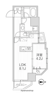 LUNIQ新御徒町Ⅰ【2階】の間取り