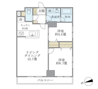 KDXレジデンス秋葉原【8階】の間取り