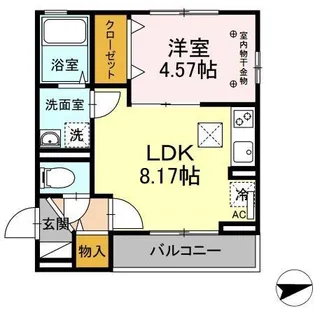 VILLA DEL SOLI【1階】の間取り