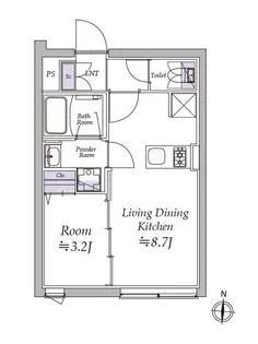 東京都江東区清澄3丁目【マンション】の間取り