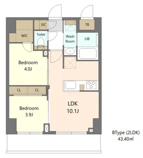 SーRESIDENCE浅草CLARITY【9階】の間取り