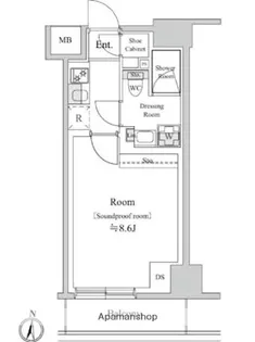 東京都墨田区両国1丁目【マンション】の間取り