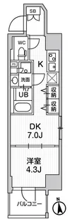 リテラス秋葉原イースト【7階】の間取り