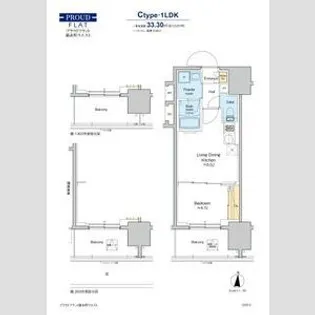 プラウドフラット錦糸町ウエスト【13階】の間取り