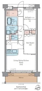 ラグゼナ平井ノース【5階】の間取り