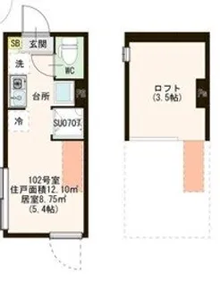 東京都墨田区墨田5丁目【アパート】の間取り