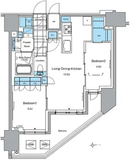 ルフォンプログレ田原町【14階】の間取り