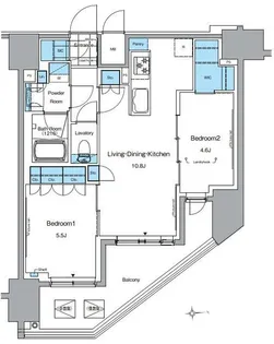 ルフォンプログレ田原町【12階】の間取り
