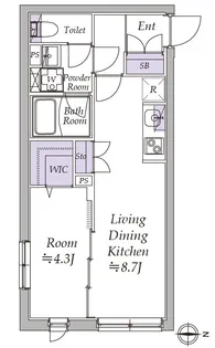 アトリオフラッツ日暮里【3階】の間取り