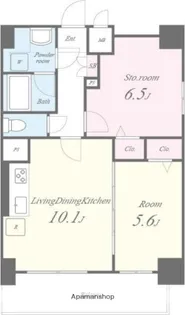 カサ・フェリーチェ【6階】の間取り