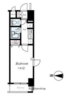 日神パレステージ御徒町Ⅱ【9階】の間取り