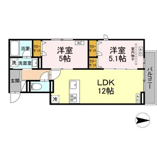 セレスティア西新井II【3階】の間取り