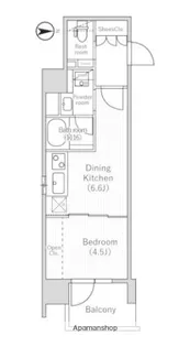 NIDO MOTOASAKUSA【9階】の間取り