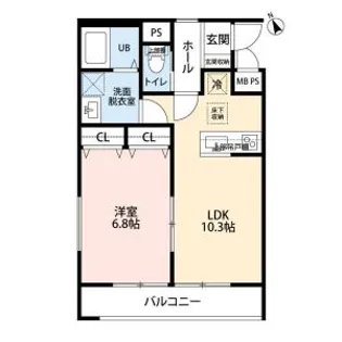 リーブルファイン鹿浜【3階】の間取り