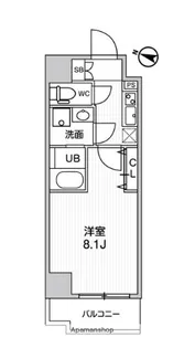 ジェノヴィア南千住Ⅱスカイガーデン【4階】の間取り