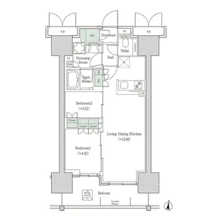 ブルックサイドレジデンス木場【3階】の間取り