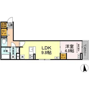 セレスティア東保木間II【2階】の間取り