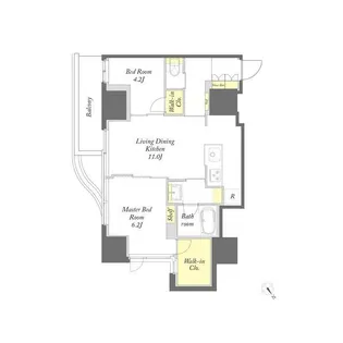 プライムメゾン入谷【0504号室】の間取り