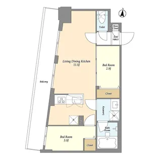 アルファコート梅島【4階】の間取り
