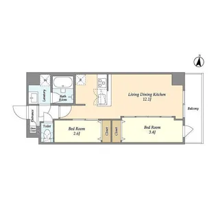 アルファコート梅島【5階】の間取り