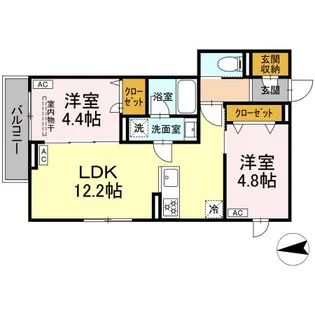 セレスティア六町IV【3階】の間取り